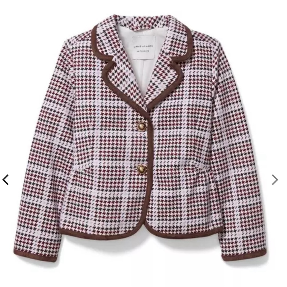 Janie & Jack Girls Houndstooth Jacket + Riding Leggings Set – Size 2T / 24M